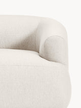 Modern Large Köşe Koltuk Kırık Beyaz Dokuma Kumaş