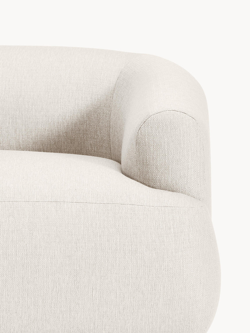 Modern Large Köşe Koltuk Kırık Beyaz Dokuma Kumaş