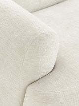 Modern Large Köşe Koltuk Kırık Beyaz Dokuma Kadife