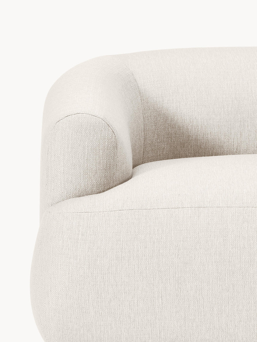 Modern Large Köşe Koltuk Kırık Beyaz Dokuma Kumaş