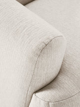 Modern Large Köşe Koltuk Kırık Beyaz Dokuma Kumaş