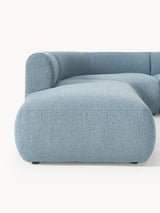 Modern Large Köşe Koltuk Mavi Bukle