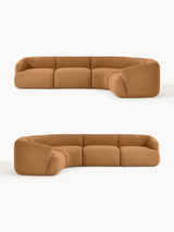 Modern Plus Köşe Koltuk Açık Kahve Bukle