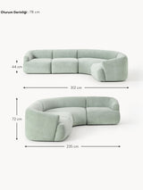 Modern Plus Köşe Koltuk Adaçayı Yeşili Dokuma Kadife