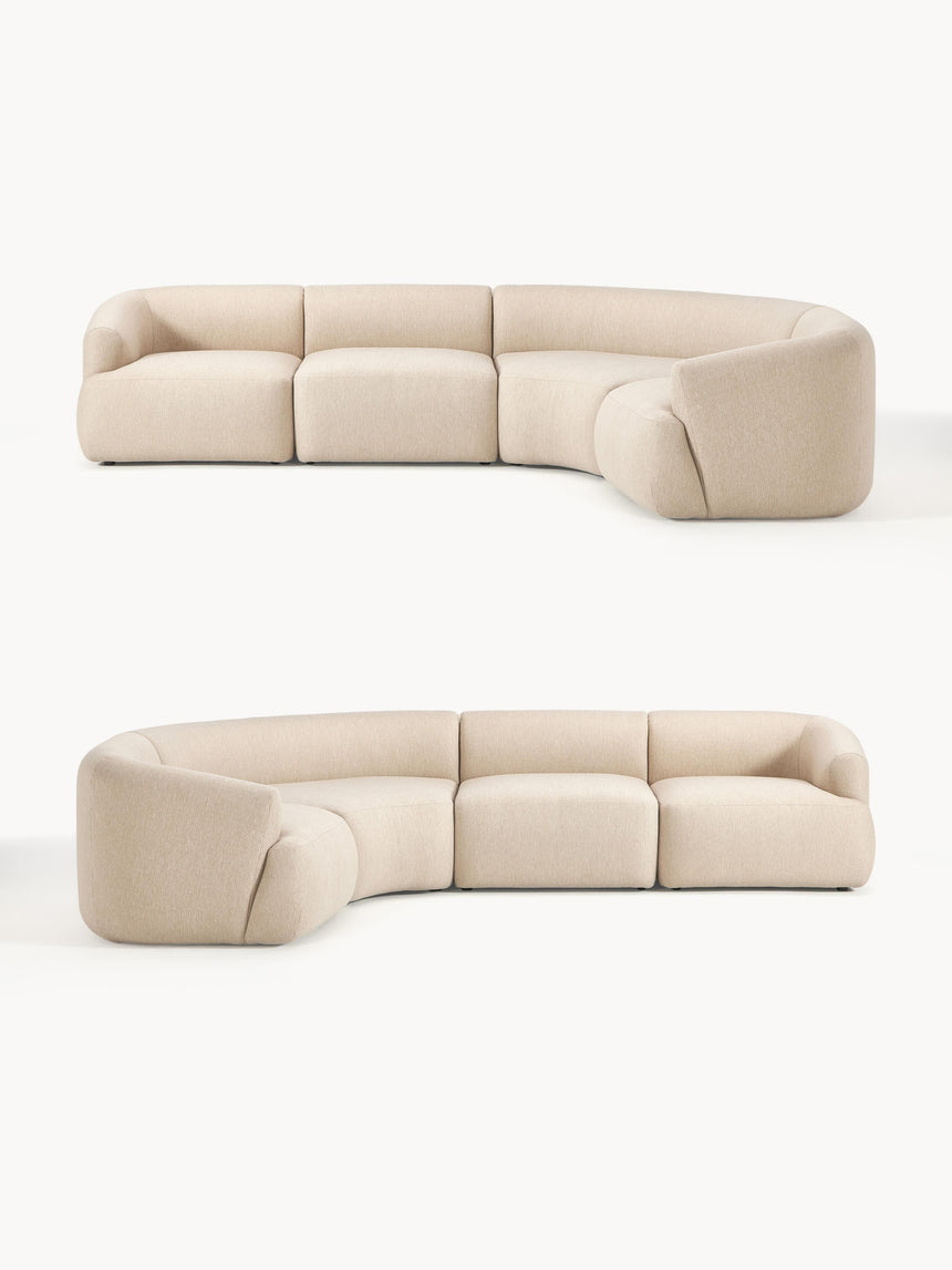 Modern Plus Köşe Koltuk Bej Dokuma Kumaş