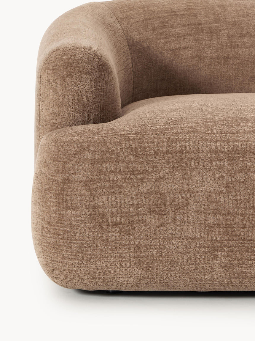 Modern Plus Köşe Koltuk Kahve Dokuma Kadife