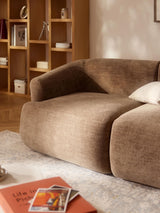 Modern Plus Köşe Koltuk Kahve Dokuma Kadife