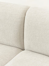 Modern Plus Köşe Koltuk Kırık Beyaz Dokuma Kadife