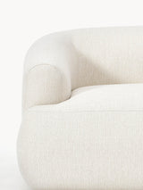 Modern Plus Köşe Koltuk Kırık Beyaz Dokuma Kumaş