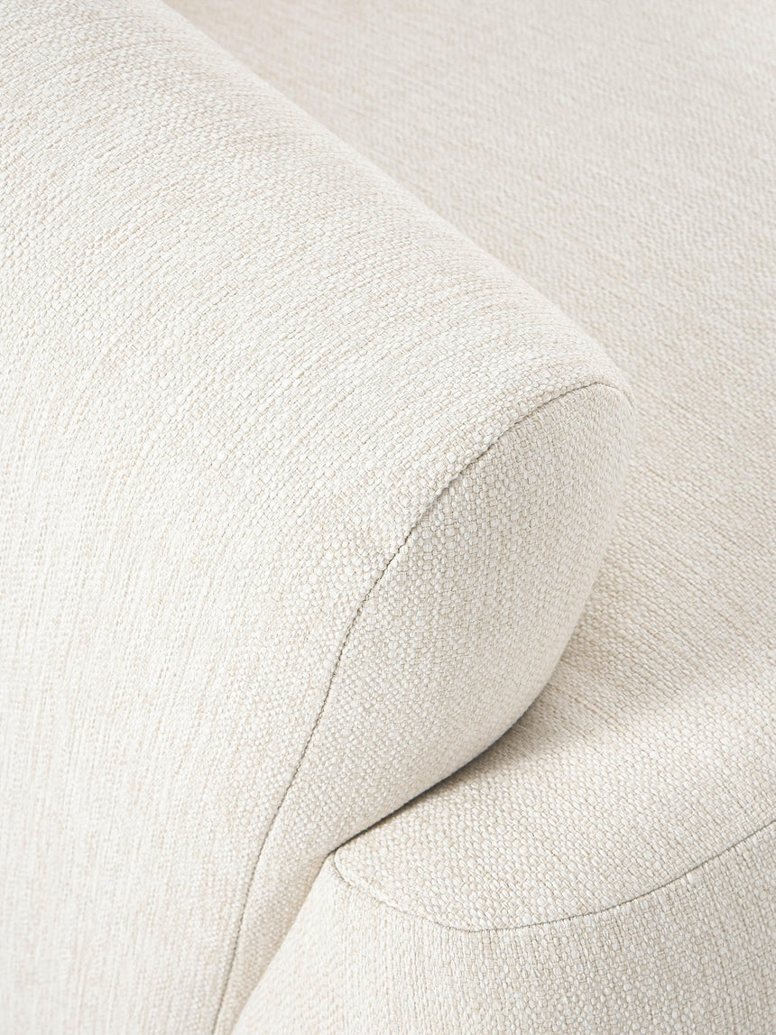 Modern Plus Köşe Koltuk Kırık Beyaz Dokuma Kumaş