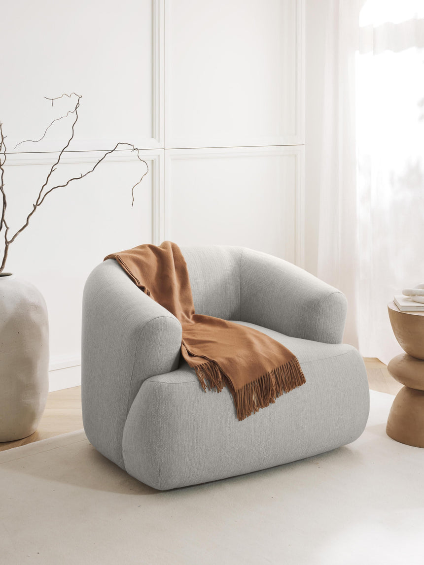 Modern Tekli Koltuk Açık Gri