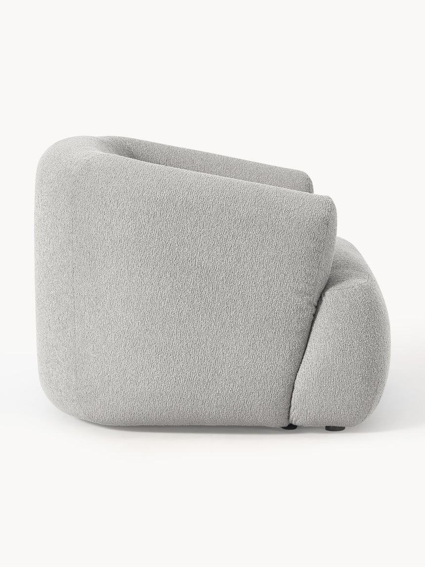 Modern Tekli Koltuk Açık Gri Bukle