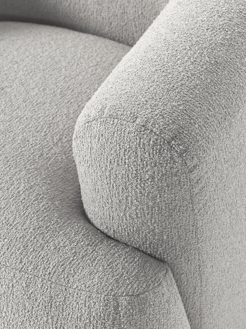 Modern Tekli Koltuk Açık Gri Bukle