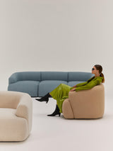 Modern Tekli Koltuk Bej Bukle