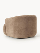 Modern Tekli Koltuk Kahve Dokuma Kadife