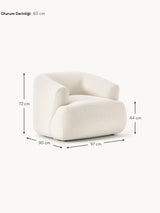 Modern Tekli Koltuk Kırık Beyaz