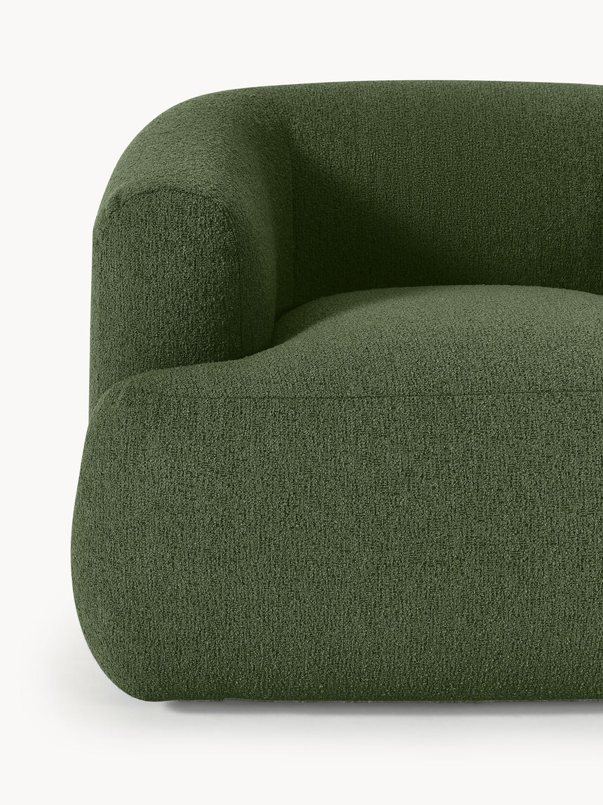 Modern Tekli Koltuk Yeşil Bukle