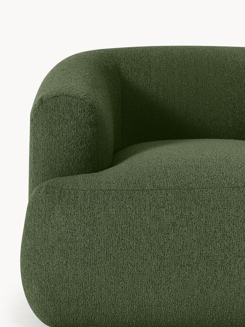 Modern Tekli Koltuk Yeşil Bukle