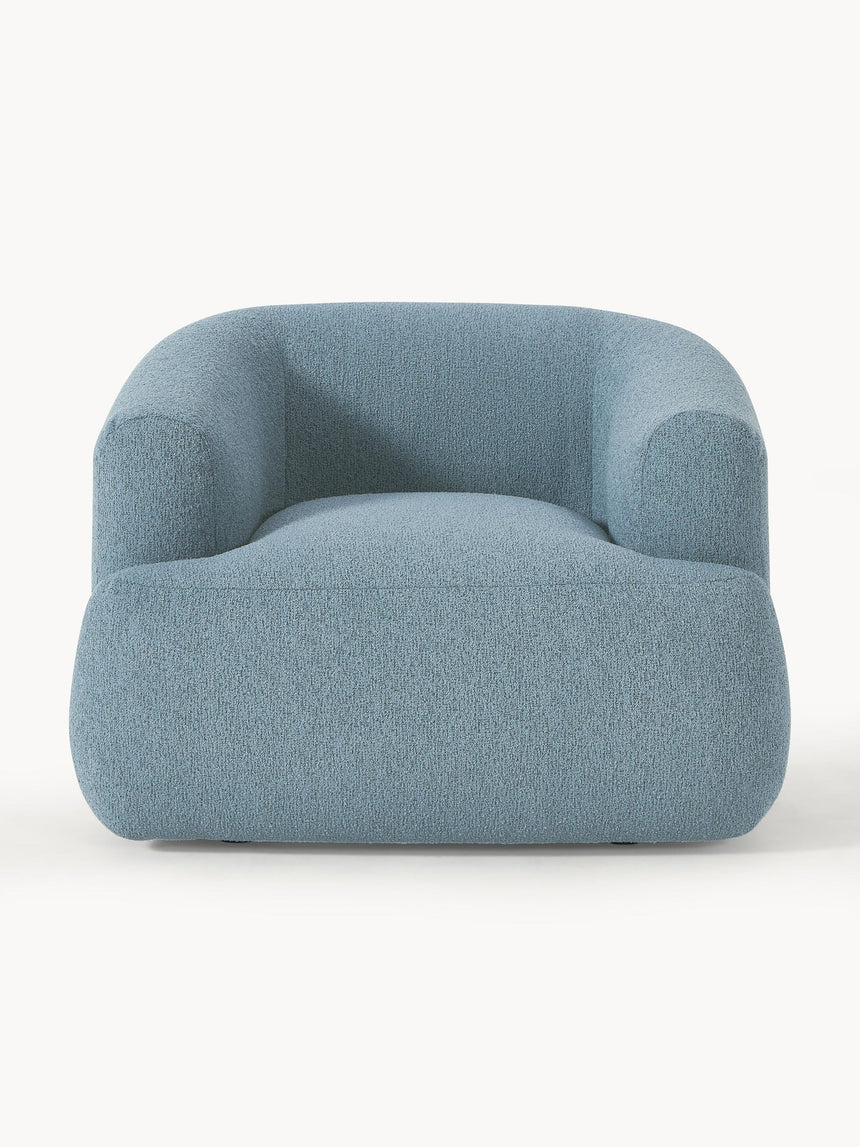 Modern Tekli Koltuk Mavi Bukle