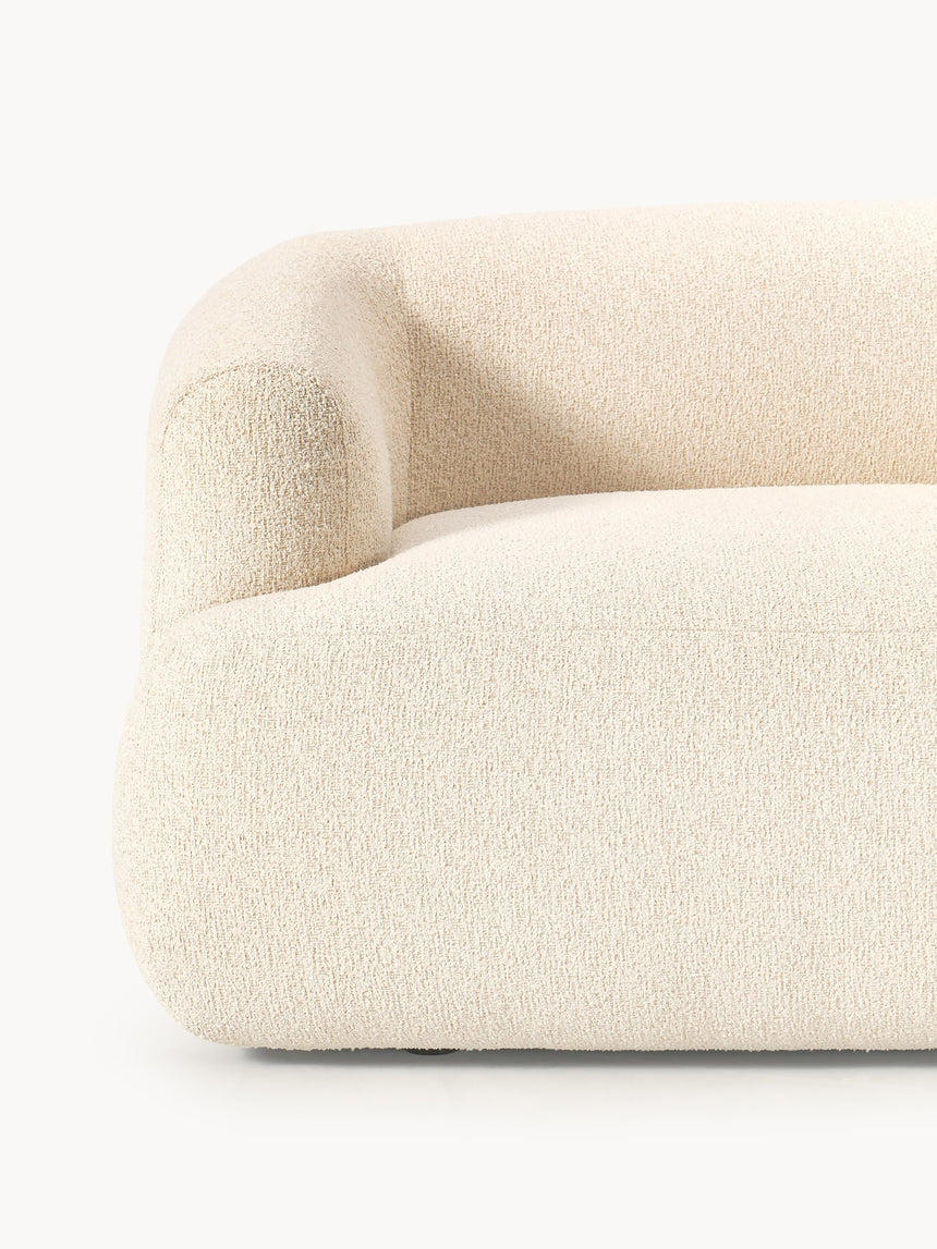 Modern Üçlü Koltuk Açık Bej Bukle