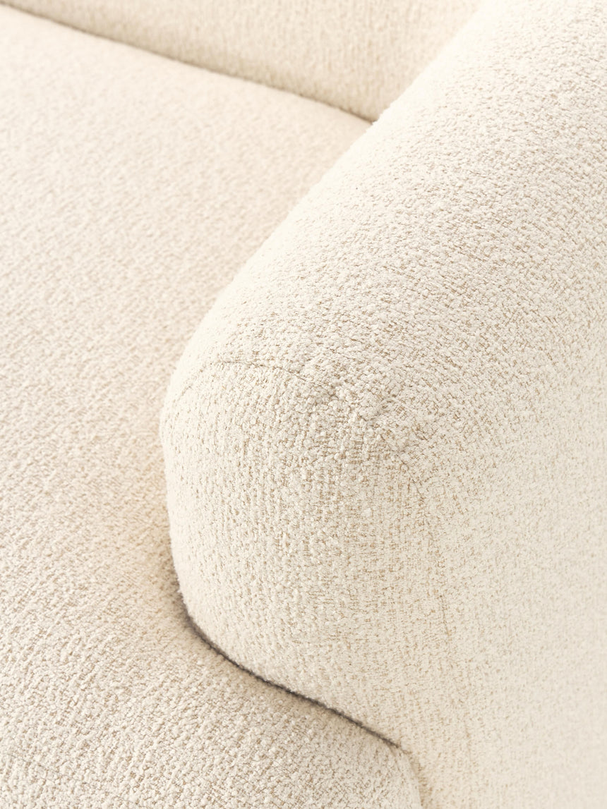 Modern Üçlü Koltuk Açık Bej Bukle