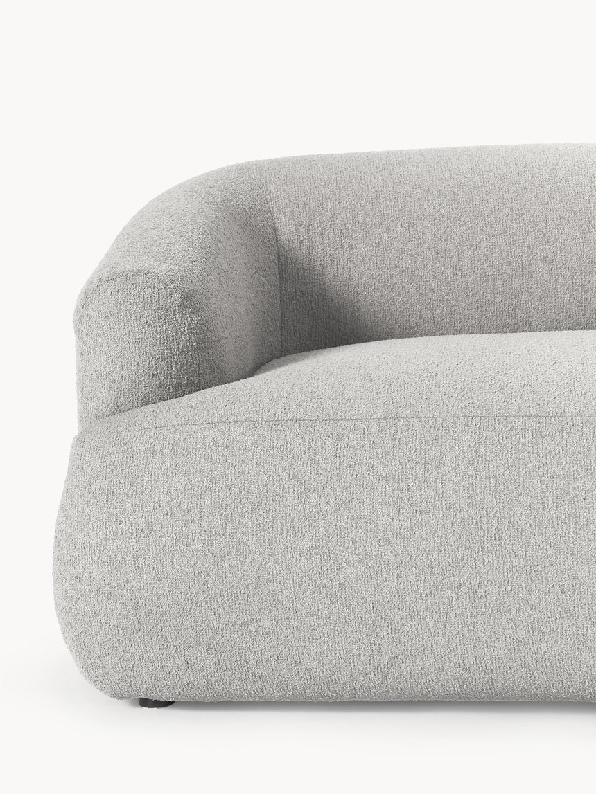 Modern Üçlü Koltuk Açık Gri Bukle