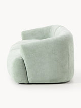 Modern Üçlü Koltuk Adaçayı Yeşili Dokuma Kadife