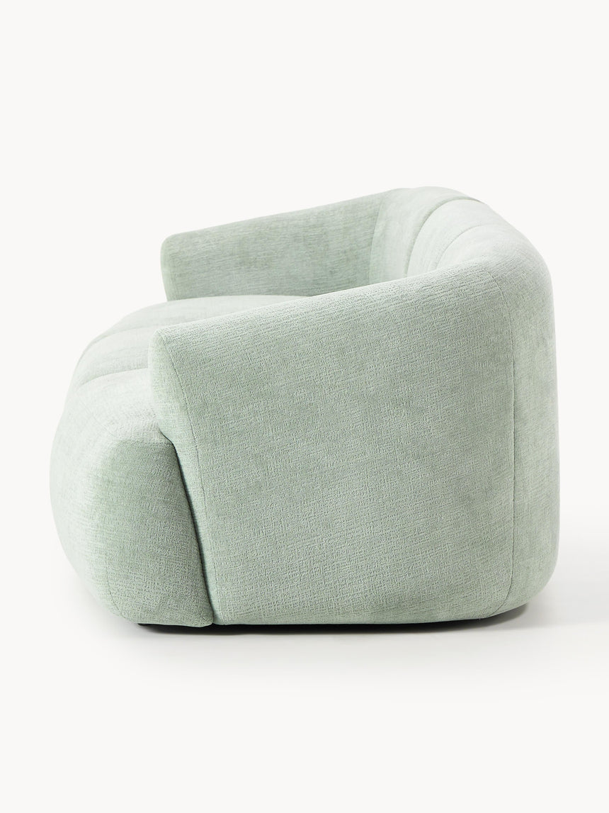 Modern Üçlü Koltuk Adaçayı Yeşili Dokuma Kadife