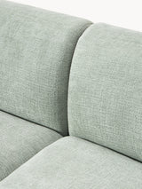 Modern Üçlü Koltuk Adaçayı Yeşili Dokuma Kadife