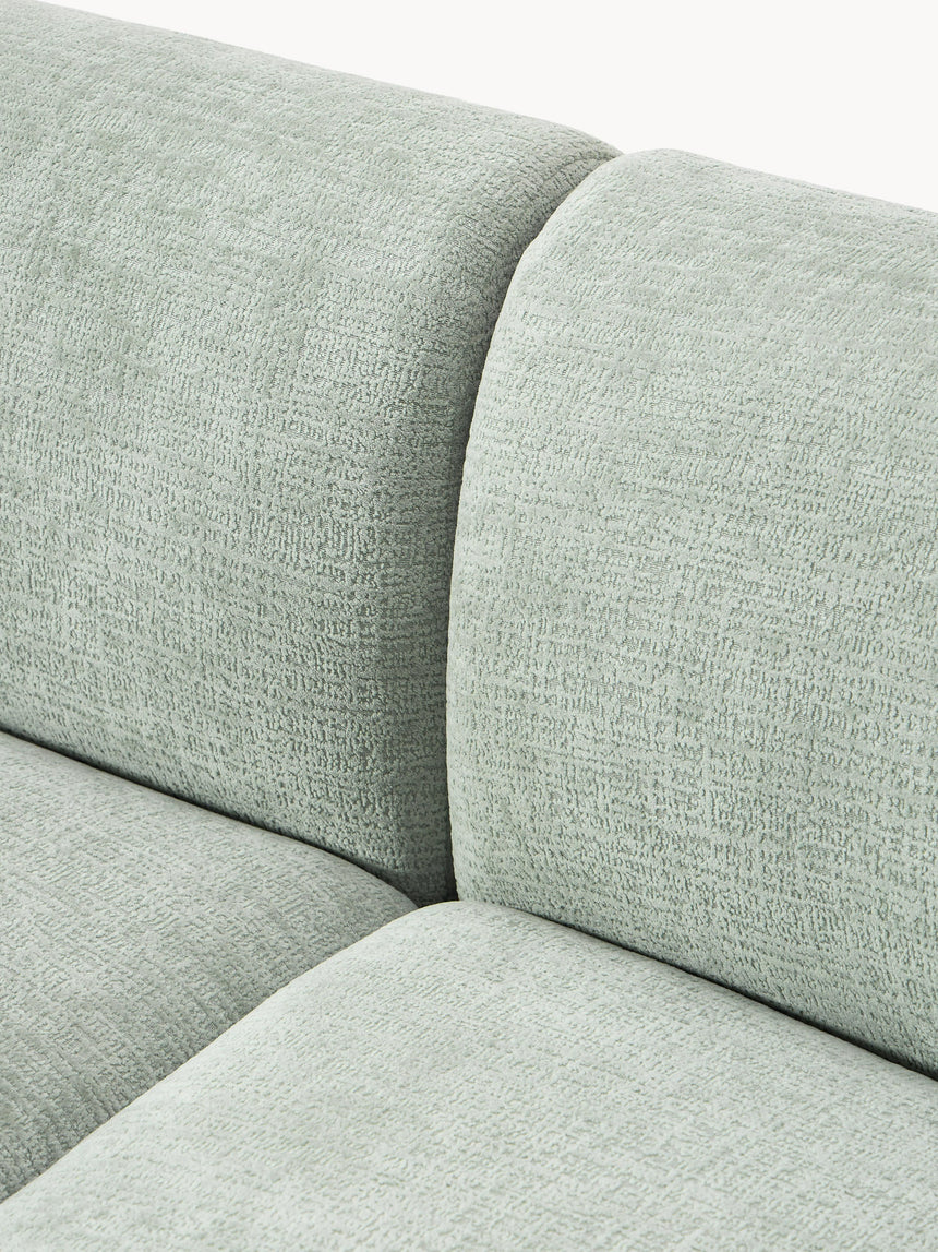 Modern Üçlü Koltuk Adaçayı Yeşili Dokuma Kadife