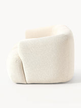 Modern Üçlü Koltuk Kırık Beyaz Bukle