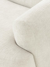 Modern Üçlü Koltuk Kırık Beyaz Dokuma Kadife