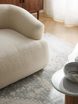 Modern Üçlü Koltuk Kırık Beyaz Teddy