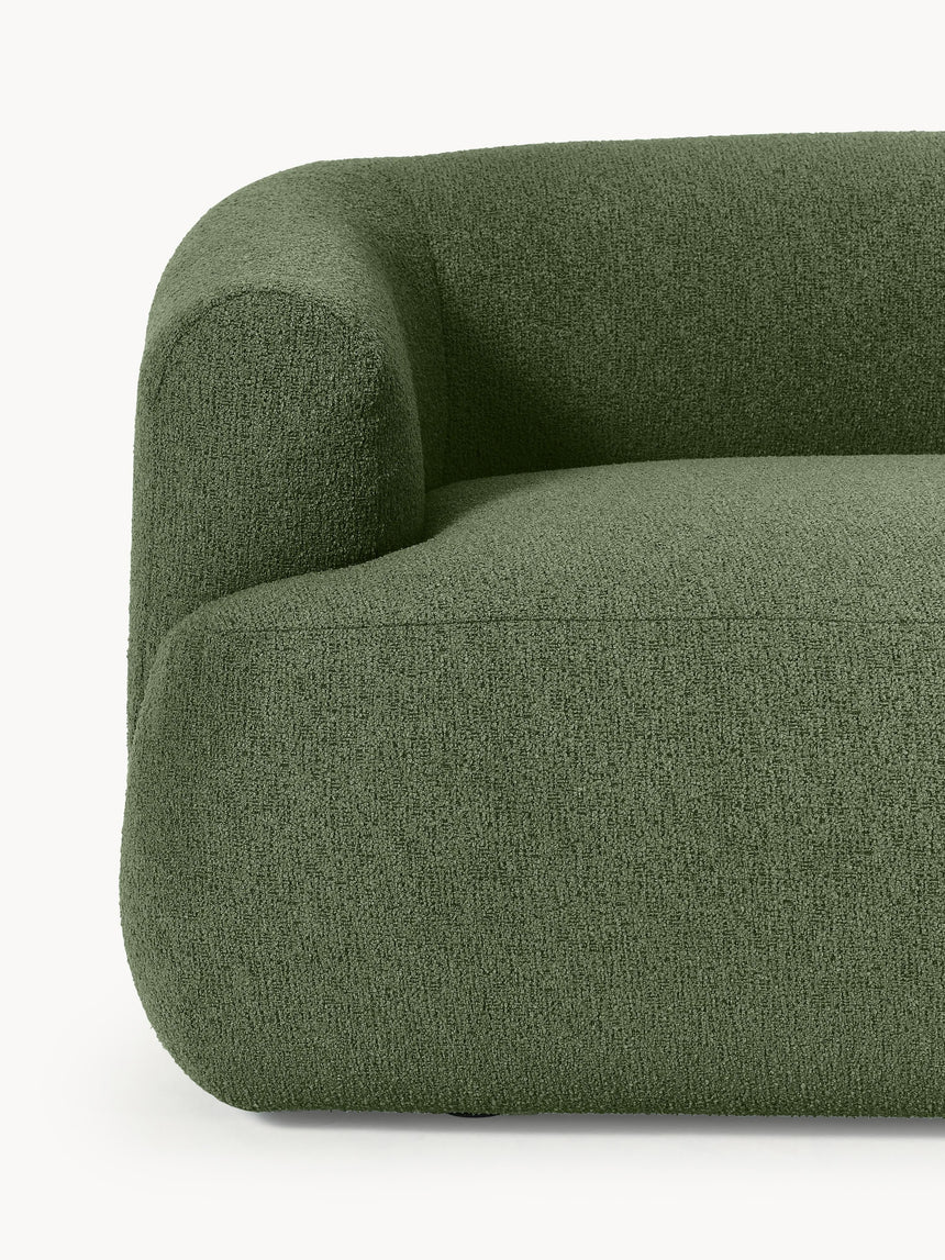 Modern Üçlü Koltuk Koyu Yeşil Bukle