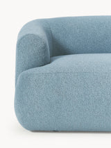 Modern Üçlü Koltuk Mavi Bukle