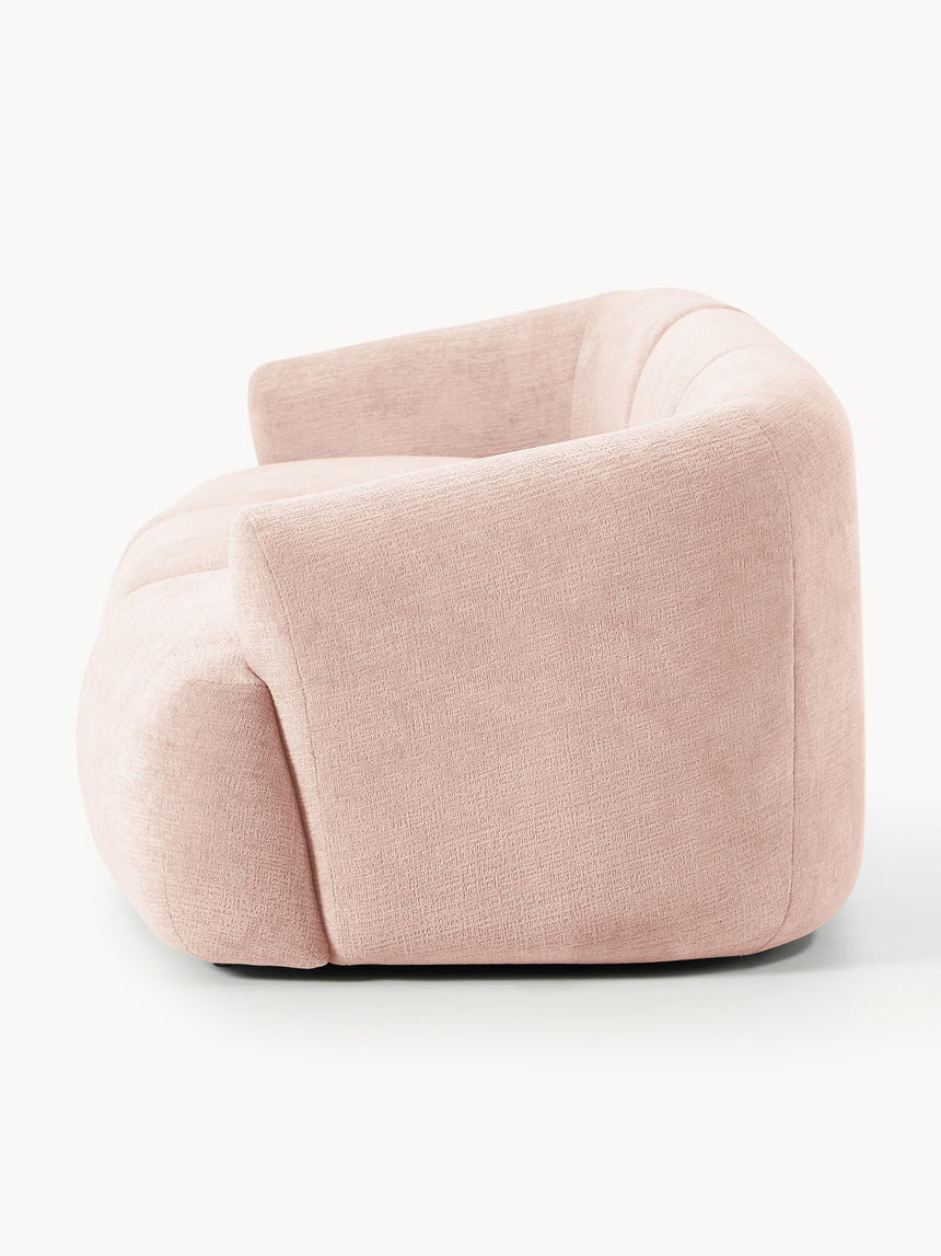 Modern Üçlü Koltuk Şeftali Dokuma Kadife