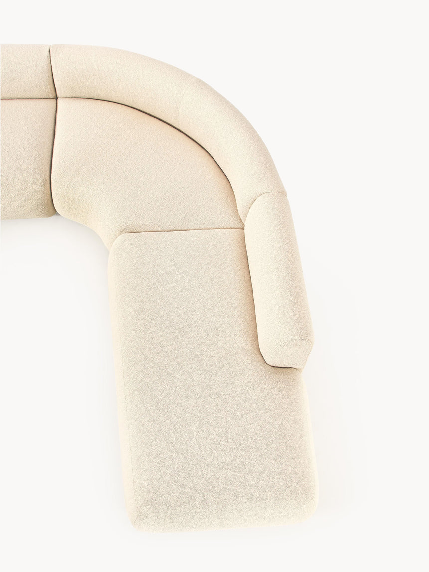 Modern Ultra Köşe Koltuk Açık Bej Bukle