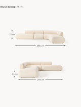 Modern Ultra Köşe Koltuk Açık Bej Bukle