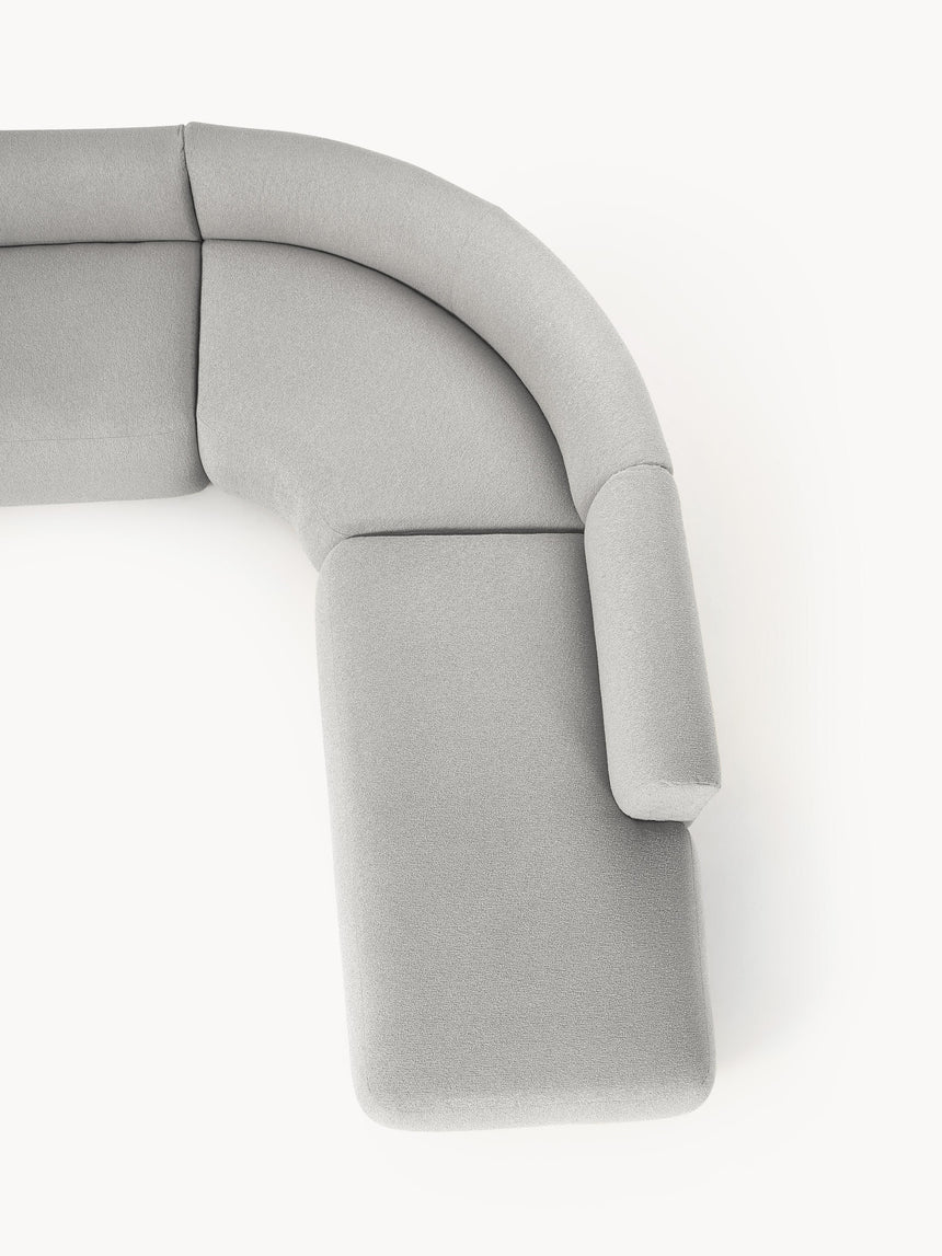 Modern Ultra Köşe Koltuk Açık Gri Bukle