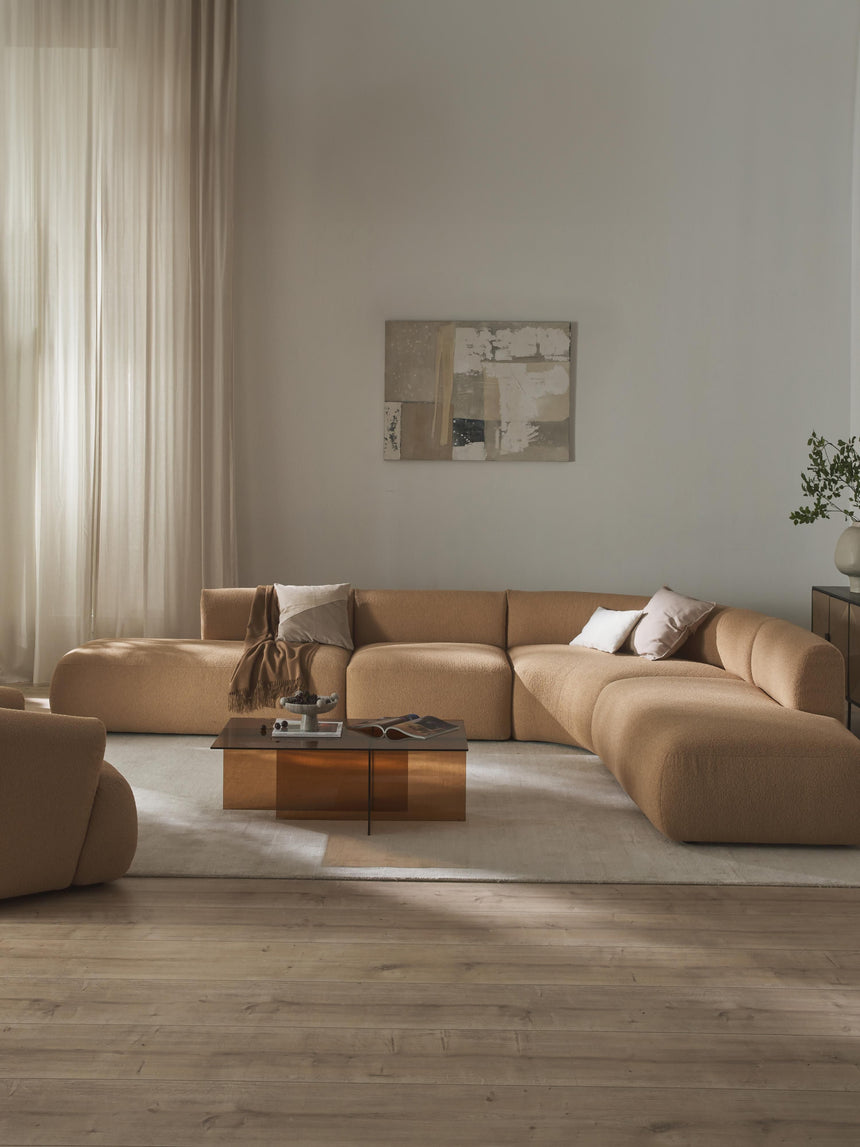 Modern Ultra Köşe Koltuk Bej Bukle