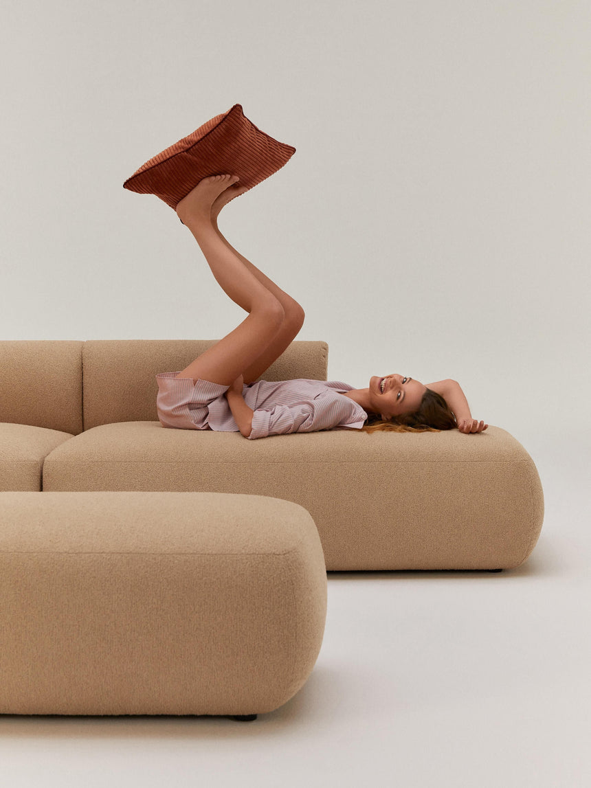 Modern Ultra Köşe Koltuk Bej Bukle