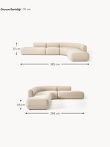 Modern Ultra Köşe Koltuk Bej Dokuma Kumaş