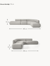 Modern Ultra Köşe Koltuk Gri Dokuma Kumaş