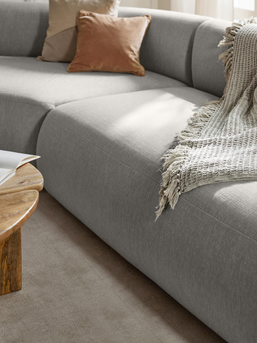 Modern Ultra Köşe Koltuk Gri Dokuma Kumaş