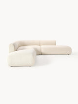 Modern Ultra Köşe Koltuk Kırık Beyaz Bukle