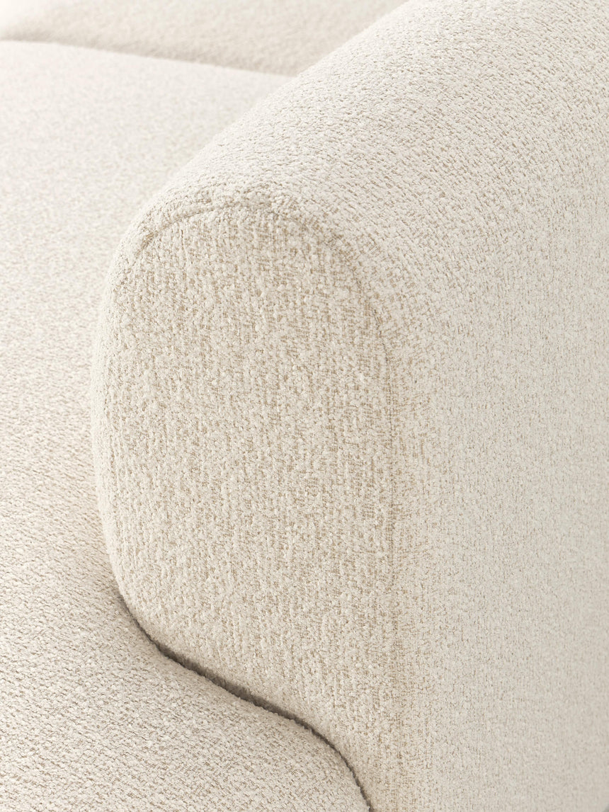 Modern Ultra Köşe Koltuk Kırık Beyaz Bukle