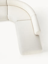 Modern Ultra Köşe Koltuk Kırık Beyaz Dokuma Kumaş