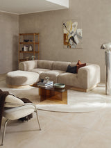 Moka Köşe Koltuk Bej Teddy Açık Kayın