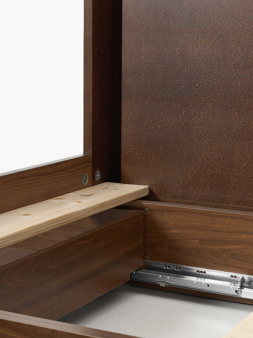 Mola Çift Kişilik Ahşap Karyola Ceviz