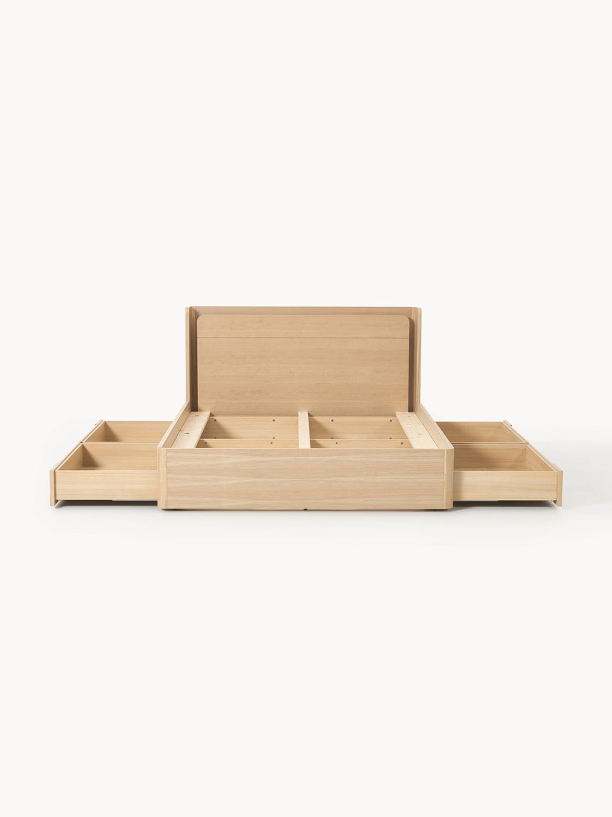 Mola Çift Kişilik Ahşap Karyola Meşe